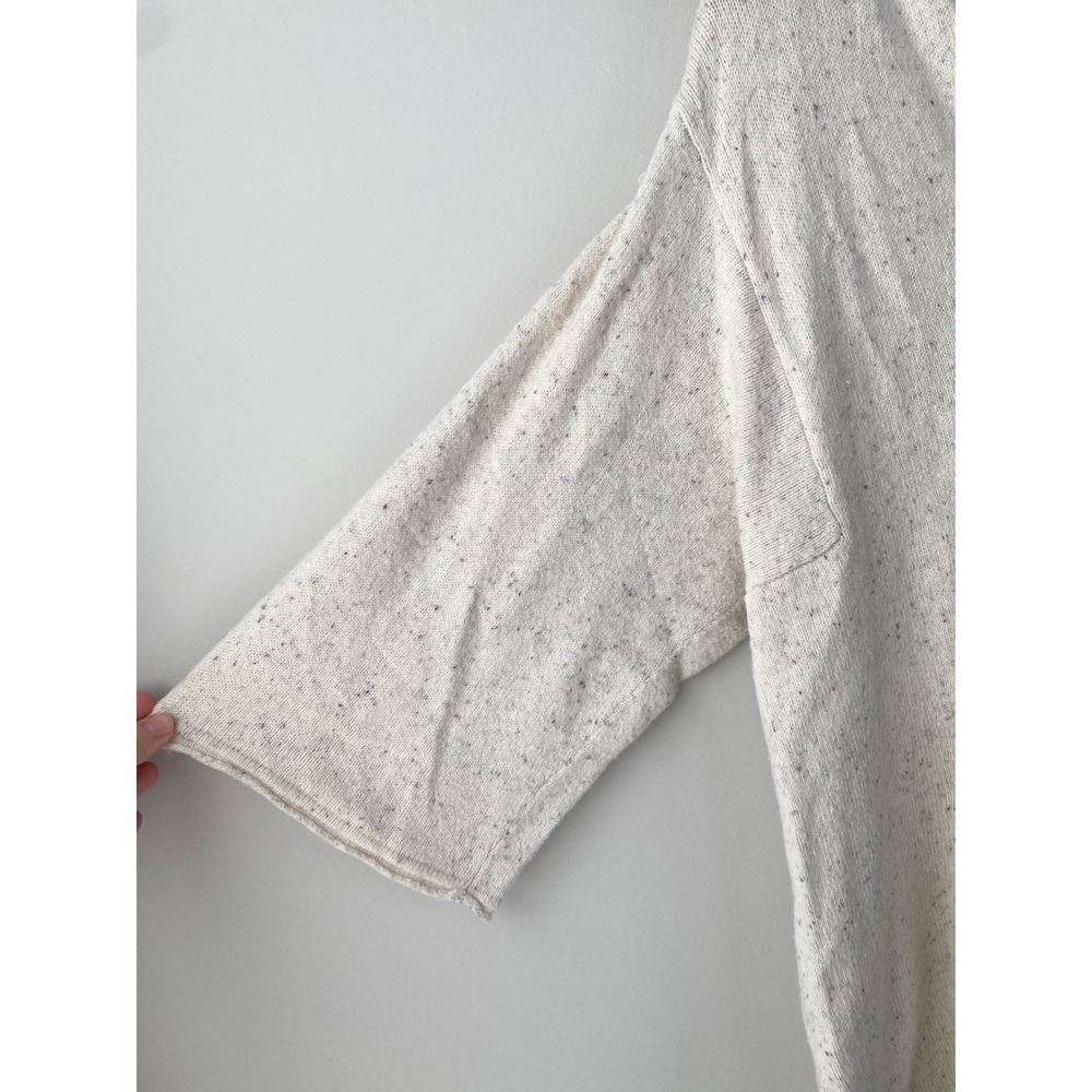 Pure J Jill Womens Wool Pullover L Ivory V Neck Knit Quiet Luxury Coastal - Picture 3 of 10